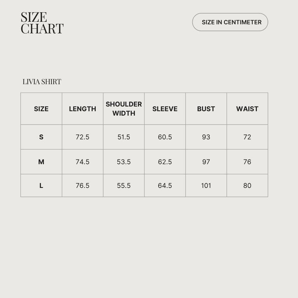 Size & Fit LIVIA SHIRT